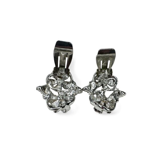 Judy Lee Vintage Floral Crystal Necklace Bracelet & Clip-On Earrings Set - Picture 4 of 16